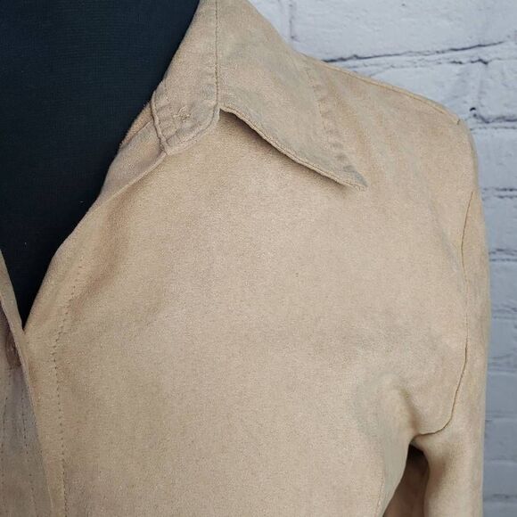 Tan Button Down Longsleeve Shirt - Picture 4 of 12